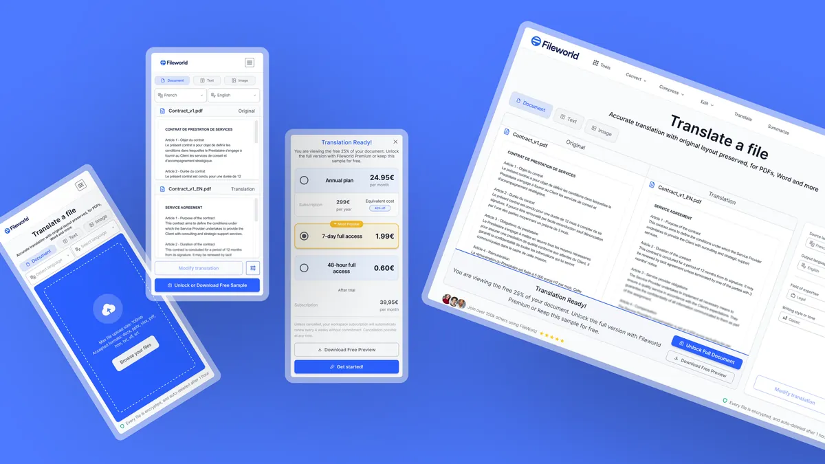 Fileworld file translation tool redesigned as a single workbench